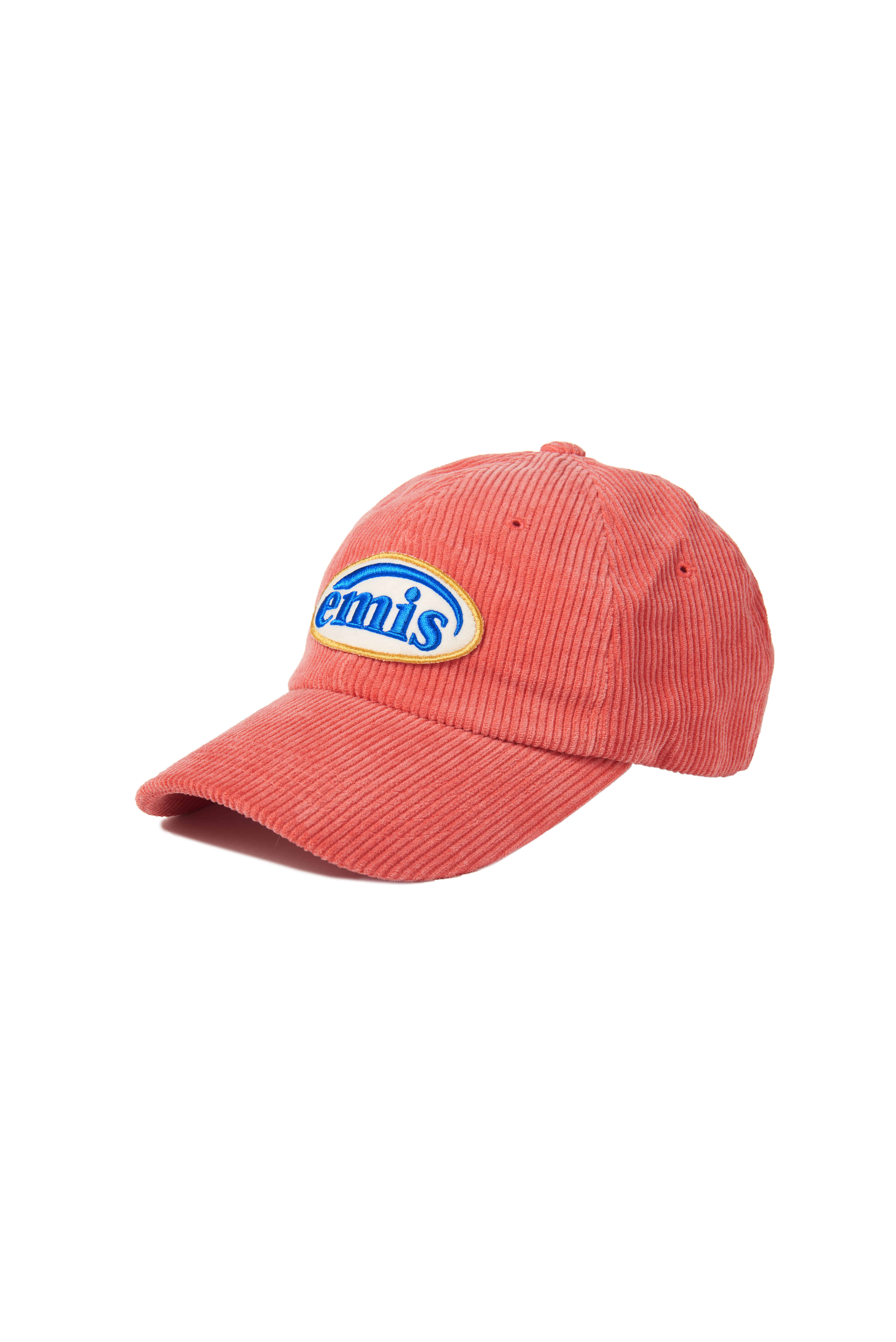 CORDUROY WAPPEN BALL CAP-CORAL RED