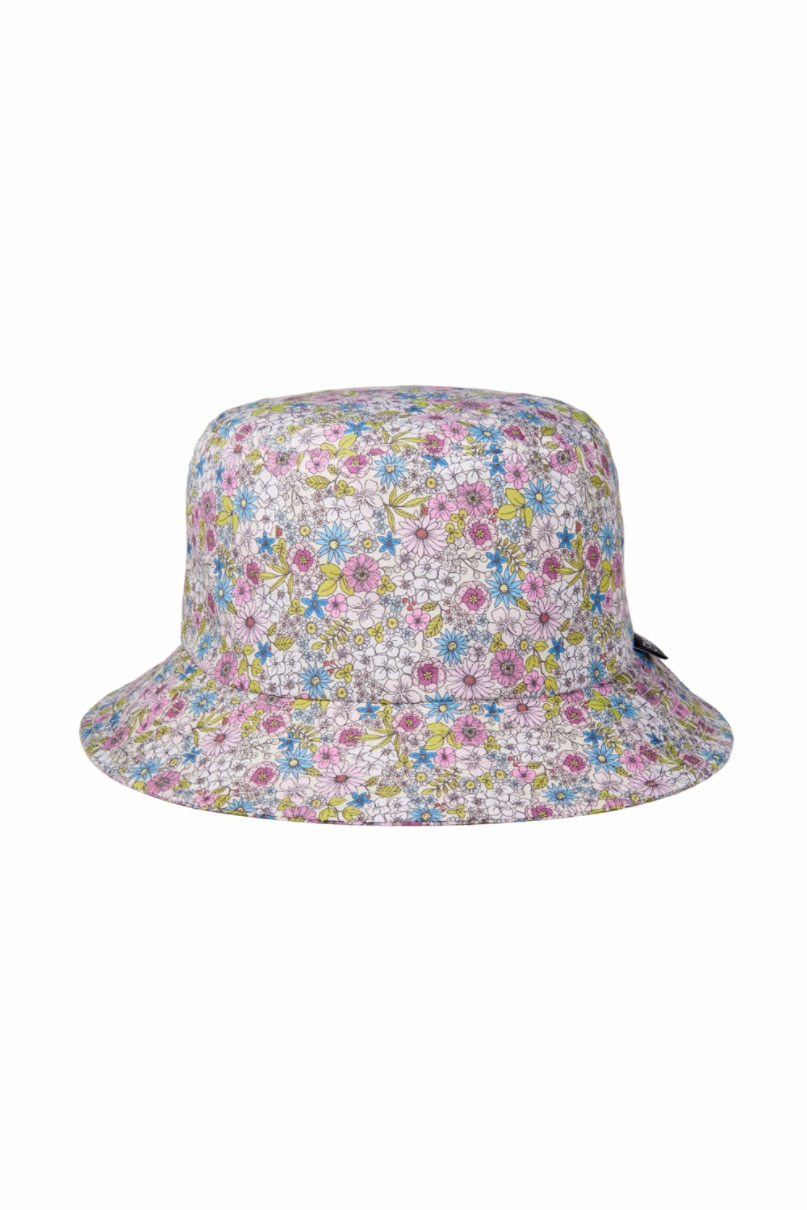 Flower Cotton Bucket Hat-IVORY