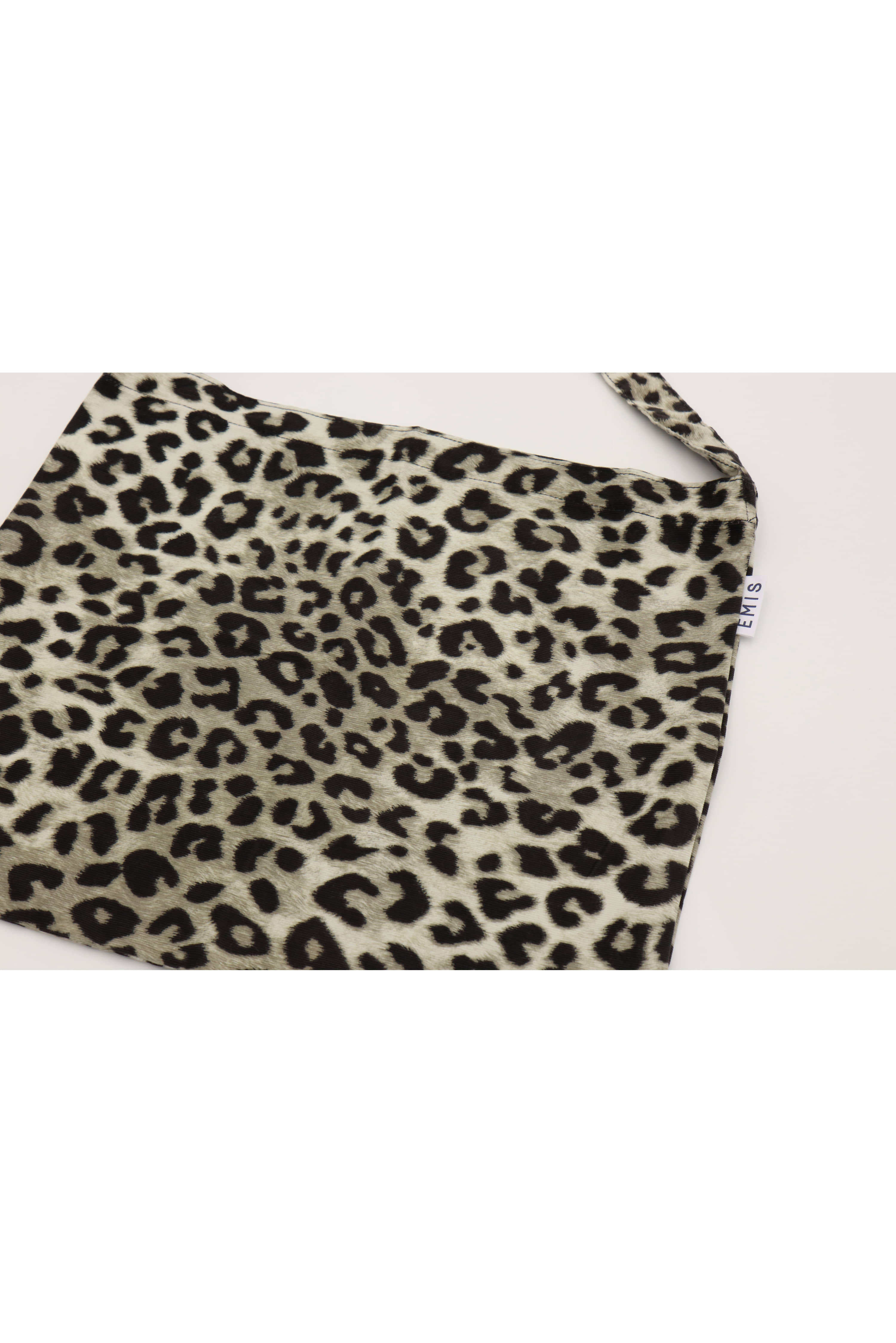 New Leopard Corduroy Eco Bag-Gray