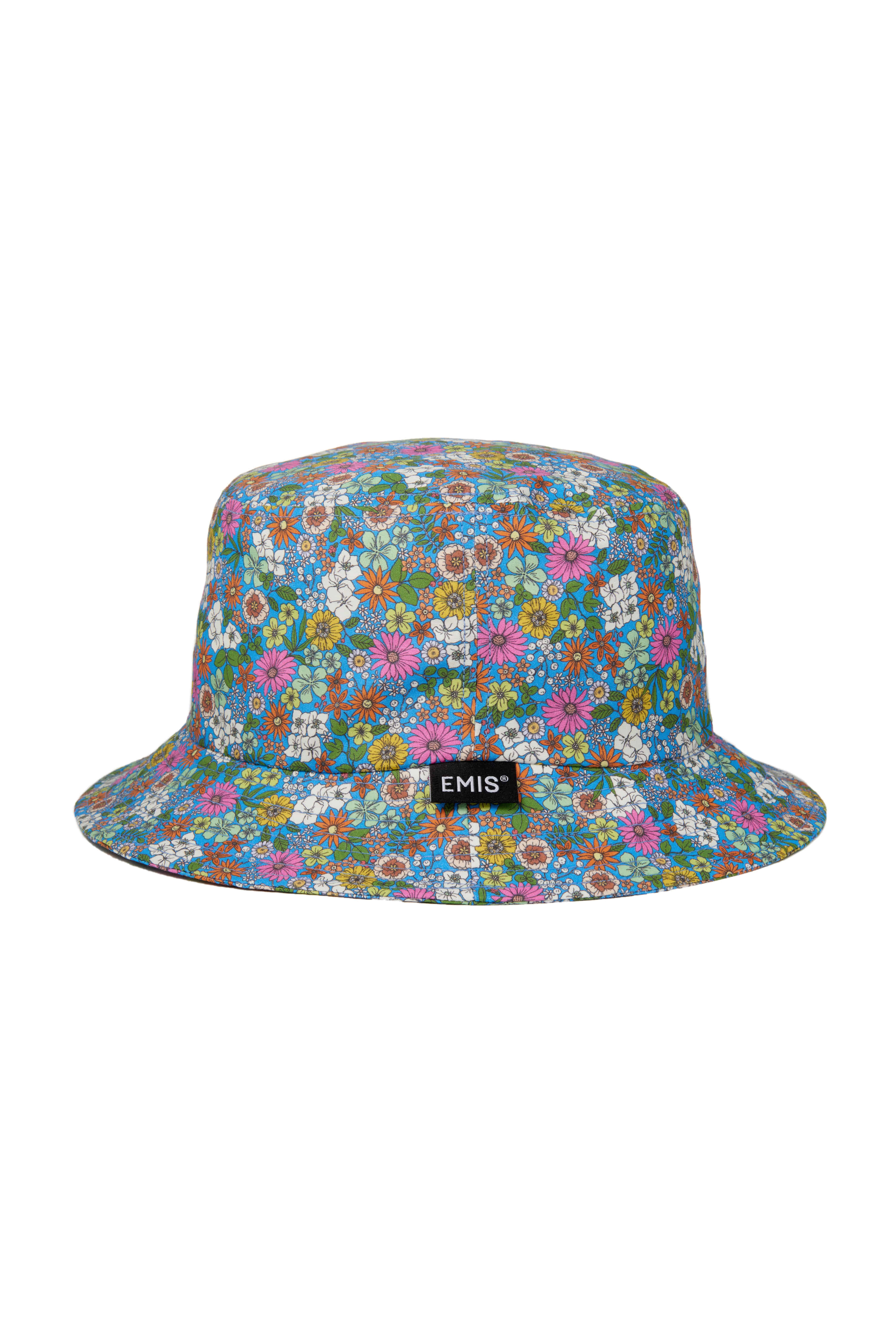 Flower Cotton Bucket Hat-BLUE