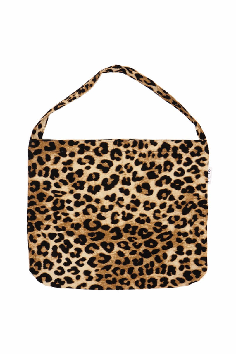 New Leopard Corduroy Eco Bag-Beige