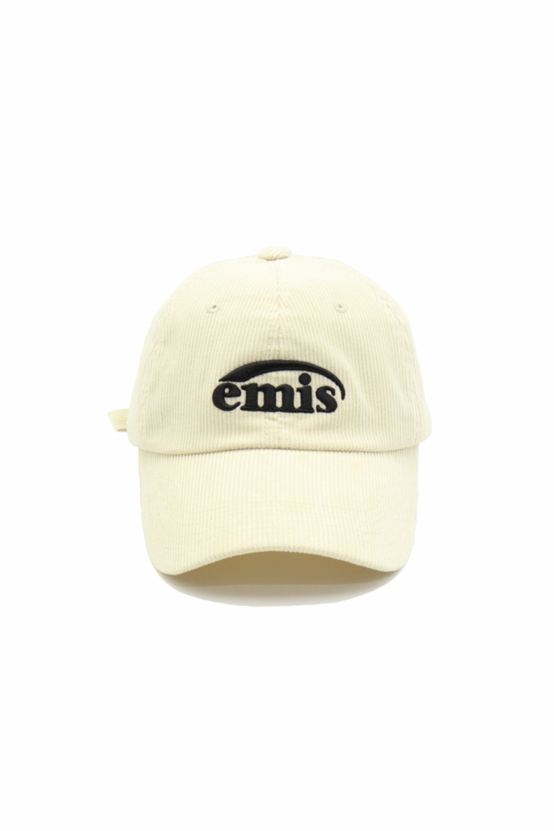 NEW LOGO CORDUROY EMIS CAP-CREAM
