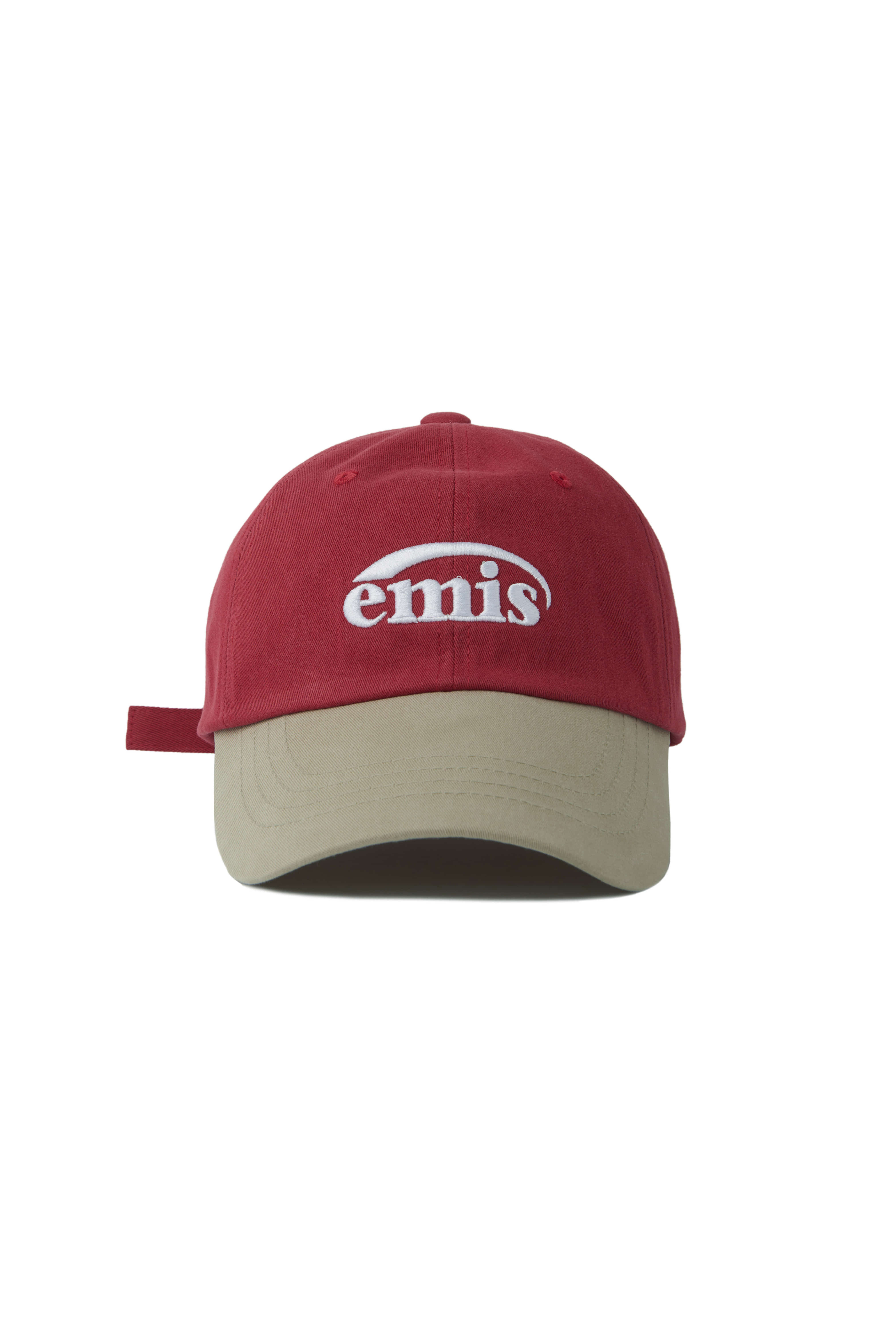 NEW LOGO MIX BALL CAP-BEIGE/RED