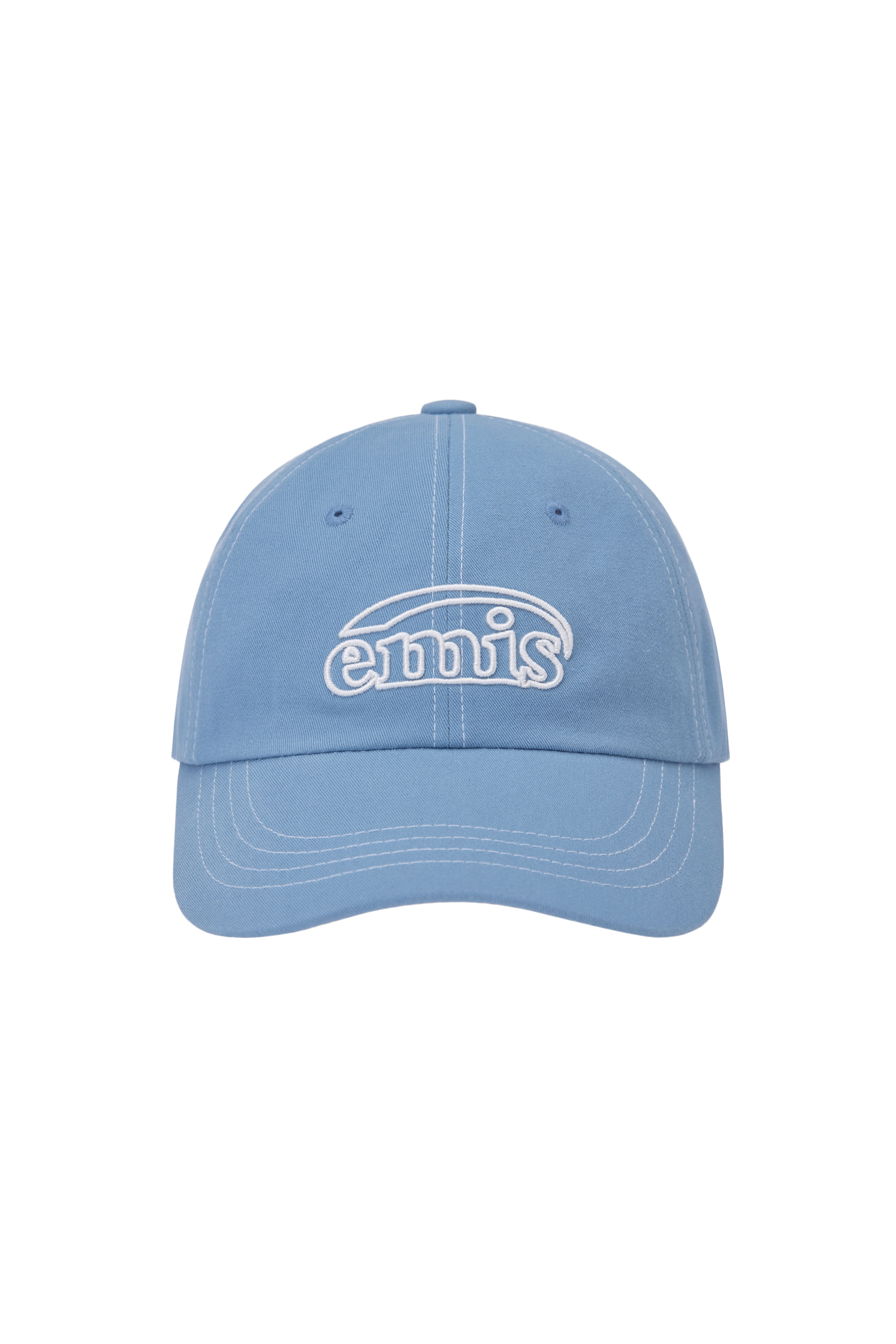 WHITE STITCH BALL CAP-SKY BLUE